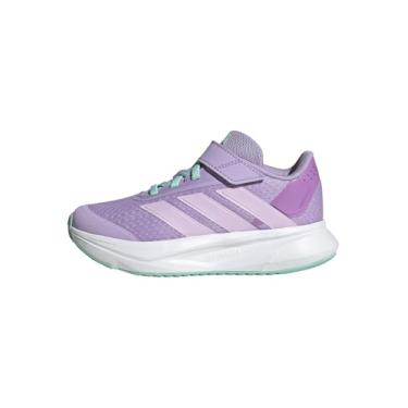 Imagem de adidas Tênis infantil unissex Duramo Sl de renda elástica, Ameixa em pó/lavanda gelo/azul-piscina, 9.5 Toddler