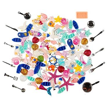 Imagem de NWFashion 112 peças decoração em miniatura sobremesa pastelaria brinquedo comida topo de bolo pingentes de decoração de sapatos (mar)..