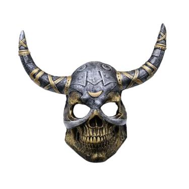 Imagem de Colaxi Máscara de esqueleto de Halloween, horror, acessórios de fantasia para boate, brincadeira de faz de conta