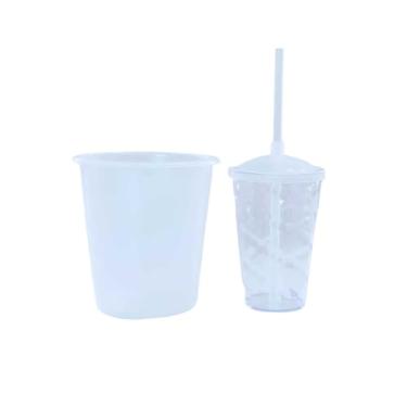 Imagem de 30 Kits Cineminha Balde 1 Litro +copo Twister 400ml Translúcido Art Milly (TRANSPARENTE TRANSLÚCIDO)