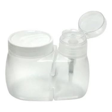 Imagem de Kit Manicure com Porta Algodão e Porta Acetona – Organização e Praticidade para Cuidados com as Unhas – Tampa com Abertura Fácil – Ideal para Salões e Uso Pessoal