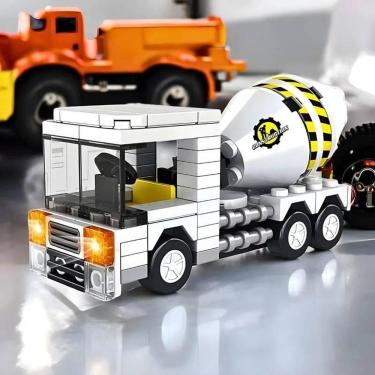 Imagem de Brinquedo Infantil Blocos De Montar Betoneira Com 93 Peças