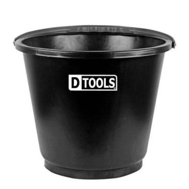 Imagem de Balde Plástico Reforçado Preto 12 Litros - Altura 26cm Largura 33cm Pr