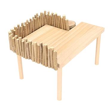 Imagem de Acouto Plataforma de Hamster de Madeira Com Rotativa e Design Estável para Playgrounds de Animais de Estimação SM