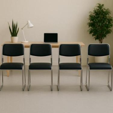 Imagem de Kit Conjunto 04 Cadeiras para Escritório Atendimento Consultório Event