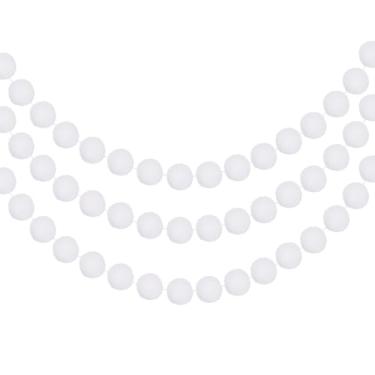 Imagem de PATIKIL 3 peças de guirlanda de pompom, faixa decorativa de 1,8 m com 20 bolas de feltro para decoração de quarto de festa de aniversário, Dia das Bruxas, Ação de Graças, Natal, aniversário, festa de