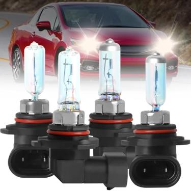 Imagem de NSDXCT Adequado para Honda Civic (2004-2013) Sedan (2014-2015) lâmpadas de halogêneo, 9005 farol alto + 9006 lâmpadas de farol baixo combo, 300% de brilho de alto desempenho, 4 peças