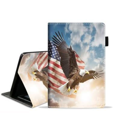 Imagem de JDHJFBFJNP Capa para tablet Amazon Fire Max 11 (11 polegadas, 13ª geração, versão 2023) com slot para cartão e hibernar/despertar automático - capa fólio fina de couro PU com suporte, bandeira