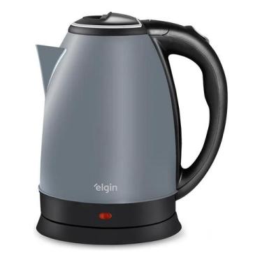 Imagem de Chaleira Elétrica Inox Elgin Automatica Sem Fio 1,8 L 1200w, Cinza Lun
