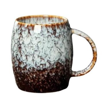 Imagem de Caneca De Cerâmica Europeia Retrô 400ml, Copo De Café Com Esmalte Em F