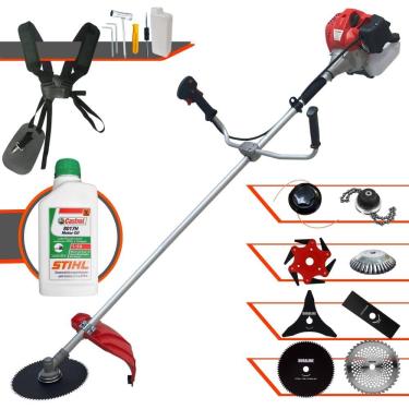 Imagem de Aparador de Grama Anmax CG430P 43cc 2T 2HP C/ Carretel + Facas 2 Pontas, 3 Pontas, 6 Po...