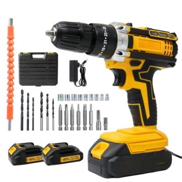 Imagem de Furadeira/Parafusadeira 15V/48V 2 Baterias Com Maleta e maleta e acessórios Completo (110V/220V)