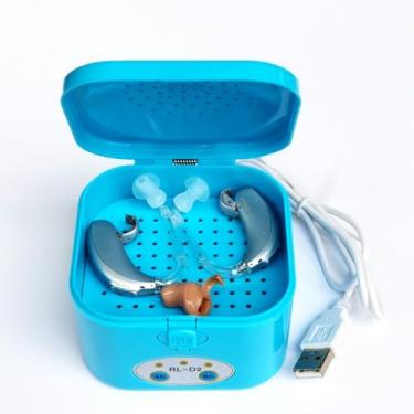 Imagem de Secador de aparelho auditivo para aparelho auditivo recarregável, desumidificador de secador de aparelho auditivo, sistema de secagem automática de temperatura constante de parceiro eletrônico