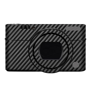 Imagem de Adesivo para o corpo da câmera película protetora acessórios para Sony RX100 V RX100 IV Vinyl Wrap Decalques RX100M4 RX100M5 RX100M5A (fibra de carbono preta)