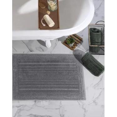 Imagem de Toalha de Piso Felpudo Milan 50x70cm Cor Cinza /Grey Lufamar