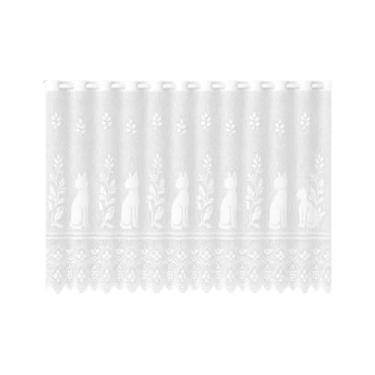 Imagem de Cortina de Renda para Cozinha, 180 x 130 cm, Poliéster, Branca