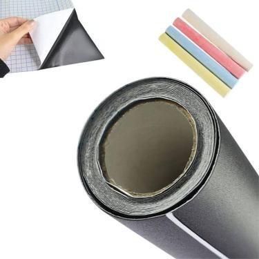 Imagem de Papel De Parede Autocolante Revestimento Adesivo Preto + Giz