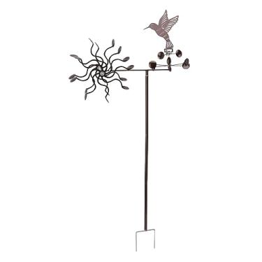 Imagem de Yctze Hummingbird Metal Windmill - Escultura de de Resistente para Jardim Ao Ar Livre, Gramado, Pátio e Decoração de Quintal