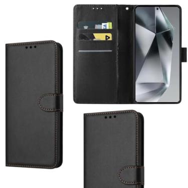Imagem de Capa Carteira Para Galaxy S24 Ultra Capinha Flip Case Preta Premium