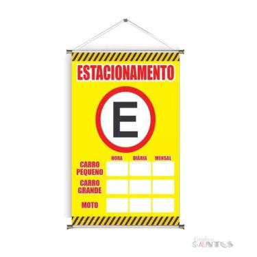 Imagem de Banner pronto Estacionamento BA 197 medida 45x70 cm arte pronta