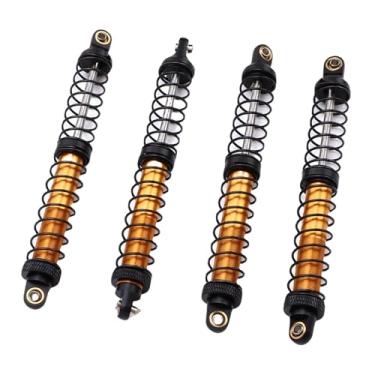 Imagem de RiToEasysports Damper de Choque de Primavera Duplo 4pcs, Universal 8 Springs Springs 120mm Damper de Choque de Liga para 1/10 RC Model Car (Ouro)