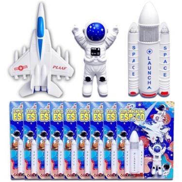 Imagem de Kit 10 Brinquedos Espacial Foguete Astronauta Jato Lembrança p/ Sacola
