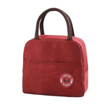 Imagem de Bolsa Térmica para Marmita - Lancheira Térmica Adulto - Marmiteira Isotérmica Dobrável 4 Litros - Pequena e Compacta - Refeição Almoço, Trabalho, Academia e Viagem - UpShop (Vermelho)