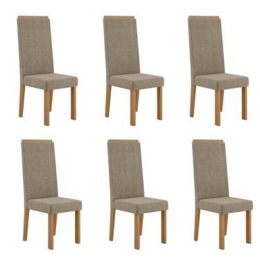 Imagem de Conjunto 6 Cadeiras para Sala de Jantar Nice Espaldar - Sonetto Móveis