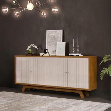 Imagem de Aparador para Sala Buffet Ambiente Brise Freijó Off White  DJ Móveis -