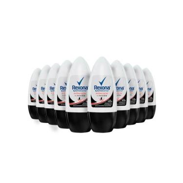 Imagem de Kit com 10 Desodorante Rexona Rollon 50Ml Women Invisible Antibac