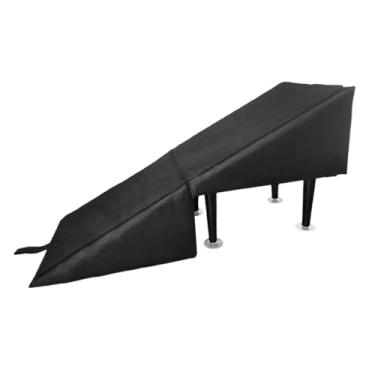 Imagem de Fenteer Escada para cachorro, sofá-cama, escada, apoio para os pés, rampa multifuncional estável para animais de estimação, design 2 em 1 para cães mais, Linho Preto