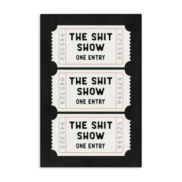 Imagem de Stupell Industries Sh*t Show Bathroom Tickets Canvas Wall Art Design por Lettered and Lined, 91 x 61 cm
