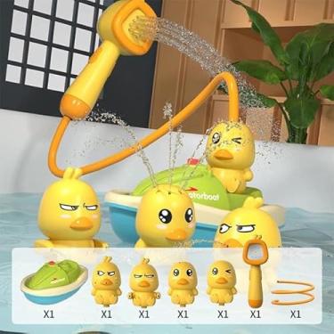 Imagem de Brinquedo Flutuante Para Banheira, Hora do Banho, Brinquedo de Banho Spray de Água Pato para Crianças (Completo)