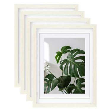 Imagem de Porta-retratos Egofine 12x16 de madeira maciça com acrílico, conjunto 