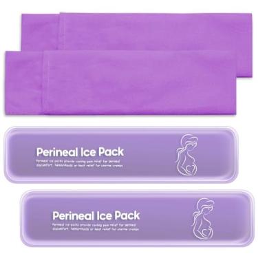 Imagem de Soulagers Almofada de Resfriamento Perineal Reutilizável para Alívio da Dor Pós-Parto E Hemorroida, Bolsa de Gelo Perineal Instantânea, Bolsa de Gelo Vaginal para Alívio da Dor (Cor Roxa)