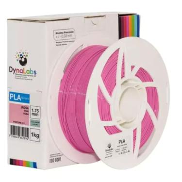Imagem de Filamento Impressora 3d PLA DynaLabs 1,75mm 1kg Cor Rosa