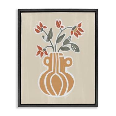 Imagem de Stupell Industries Buquê de flores Sabrina em tela flutuante moldura preta design de arte de parede por Beki Marquardt, 21 x 17