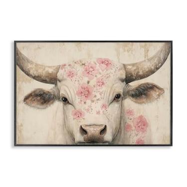 Imagem de Stupell Industries Gado com estampa de flor de cerejeira preto emoldurado giclée design de arte por Heidi Kuntz, 40,6 x 61 cm