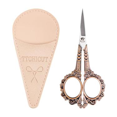 Imagem de TTCHICUT Tesoura Multifuncional De Cobre Com Bainha, Costura Afiada E Bordado Para Escritório, Escola Em Casa