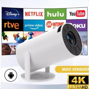 Imagem de Mini Projetor Portátil 4k Android Full Hd Smart Wifi Cinema leve e mod