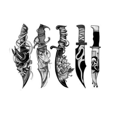 Imagem de Tatuagens Temporaria Punhais 1 - Chinesa