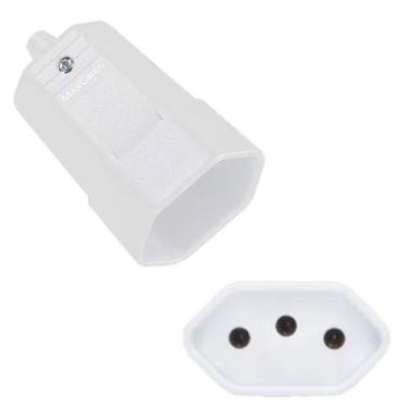 Imagem de 30 Tomada Plug Plugue Femea 3 Pinos 10a Branco Margirius