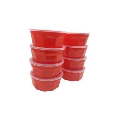 Imagem de 8 Potes Oitavados Com Tampa Marmita Sobremesa 700 Ml - Dehaus