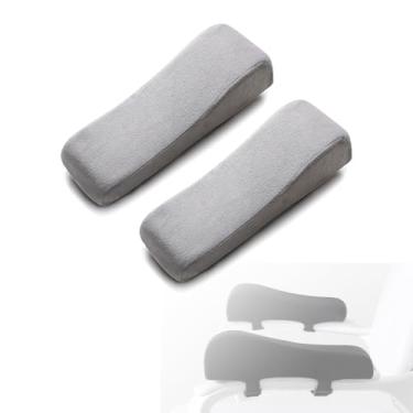 Imagem de DKPLOE Almofadas Para Apoio de BraçO Para Cadeira Almofadas Universais Para Apoio de BraçO Em Cadeira de EscritóRio 2 Almofadas de Espuma De MemóRia Para BraçO Em Cadeira de Mesa(Gray)