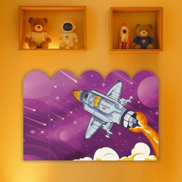 Imagem de Cabeceira de Cama Decorativa Infantil para Quarto de Meninos - Tema Astronauta (CabCerq-0082)