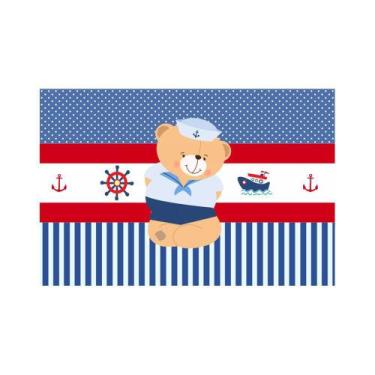 Imagem de Painel de Tecido Sublimado Ursinho Marinheiro 006 - fabrikadefesta, 60