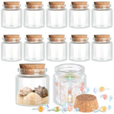 Imagem de Frascos de vidro Patelai, pacote 48, 50 ml com rolhas de cortiça para 