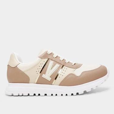 Imagem de Tênis Vizzano Jogging Feminino, Branco, Bege, 35
