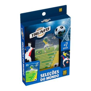 Imagem de Brinquedo Infantil Jogo de Cartas Super Trunfo Seleções do Mundo Grow 