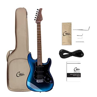 Imagem de GTRS Kit profissional de guitarra elétrica P801 Maple Fretboard com sistema de processo inteligente simulações de guitarra efeitos de bateria Looper suporte de metrônomo controle de aplicativo para
